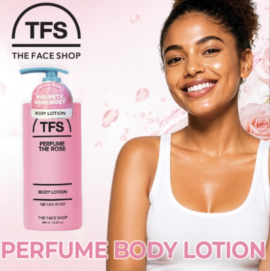 TFS THE FACE SHOP PERFUME THE ROSE BODY LOTION 12.8FL OZ