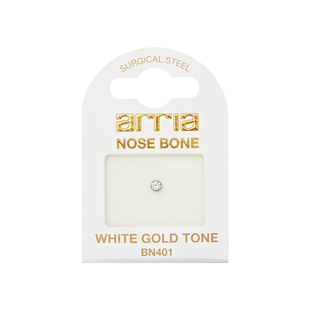 ARRIA BY KISS BN401 W.G NOSE BONE STONE 2.5MM