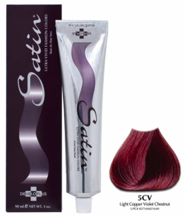 SATIN HAIR COLOR 5CV LIGHT COPPER VIOLET CHESTNUT