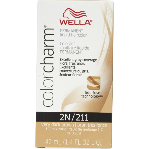 WELLA COLORCHARM LIQUID 2N/211 VERY DARK BROWN