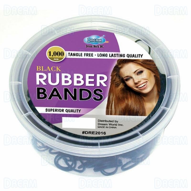 DREAM WORLD DRE2016 RUBBER BANDS BLACK 1000PCS