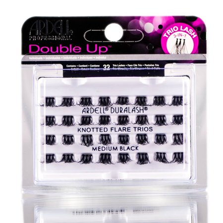 ARDELL EYELASHES KNOTED TRIO DOUBLE UP MEDIUM BLACK