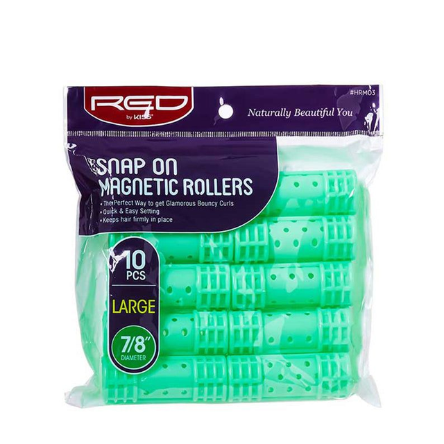 RED BY KISS SNAP ON MAGNETIC ROLLEERS 7/8 HRM 03