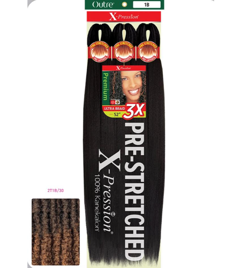 OUTRE X PRESSION PRE STRETCHED BRAID 52'' 3X COLOR 2T1B/30