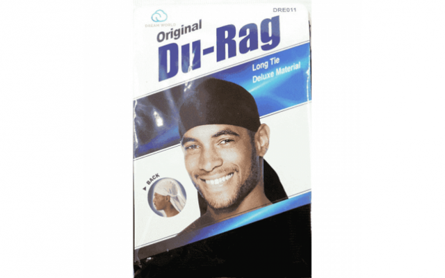 DREAM WORLD ORIGINAL DURAG BLACK LONG TIE DRE 011