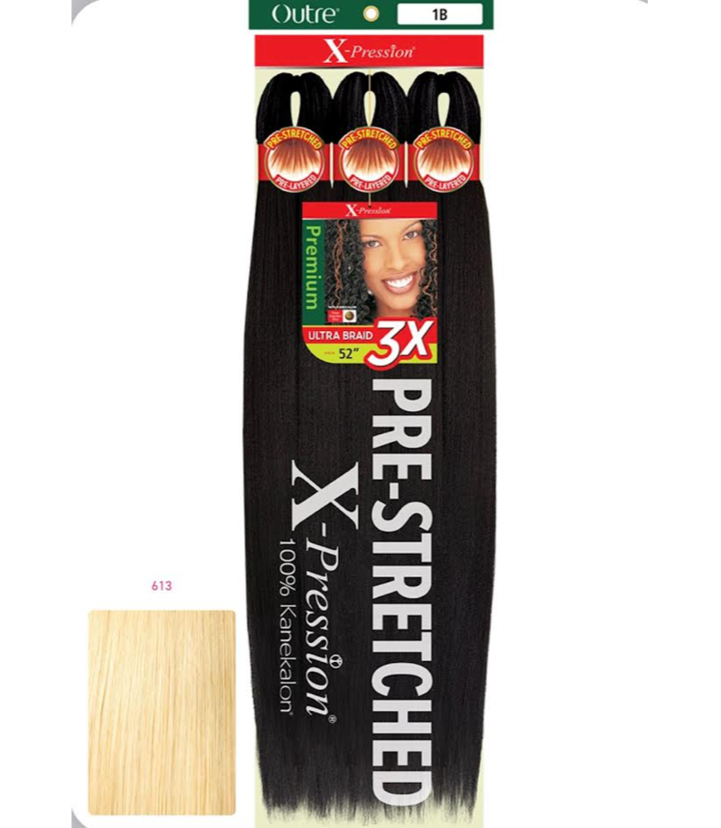 OUTRE X PRESSION PRE STRETCHED BRAID 52'' 3X COLOR 613