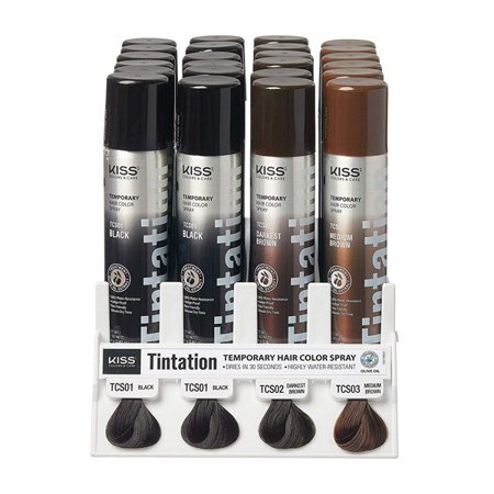RED BY KISS HAIR COLOR SPRAY TCS03 MEDIUM BROWN