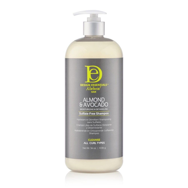 DESIGN ESSENTIALS ALNOND & AVO SULFATE FREE SHAMPOO 34FL OZ