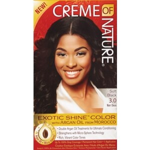 CREME OF NATURE GEL HAIR COLOR SOFT BLACK 3.0