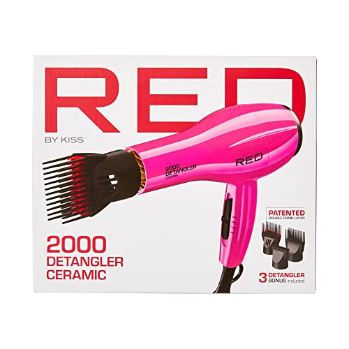 RED BY KISS DETANGLER CERAMIC BLOWDRYER BD12