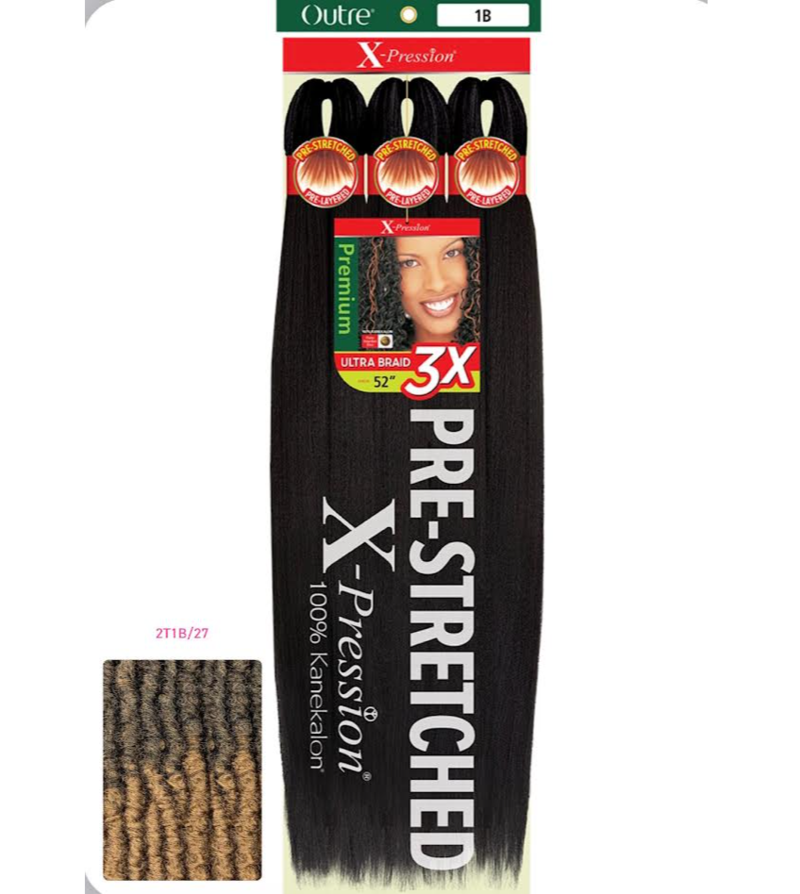 OUTRE X PRESSION PRE STRETCHED BRAID 52'' 3X COLOR 2T1B/27