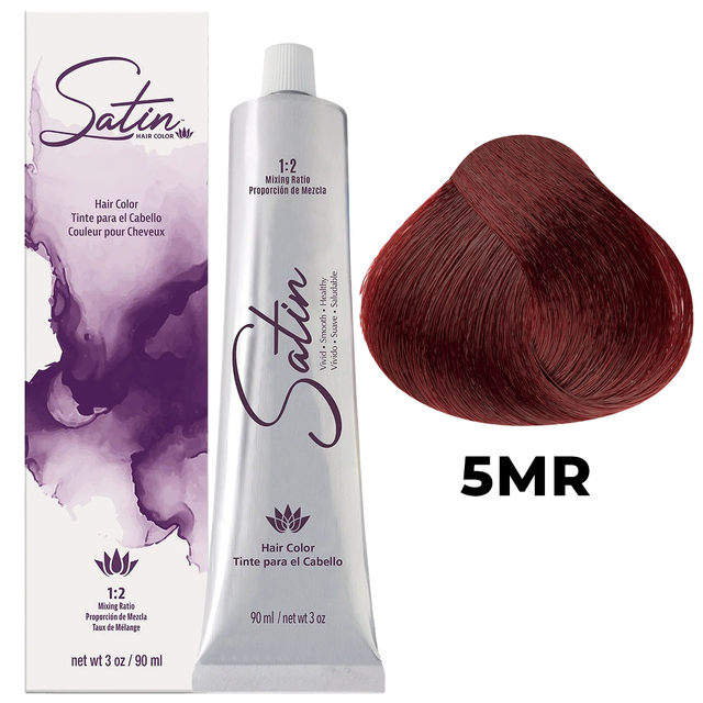 SATIN HAIR COLOR 5MR LIGHT RED MAHOGANY CHESTNUT