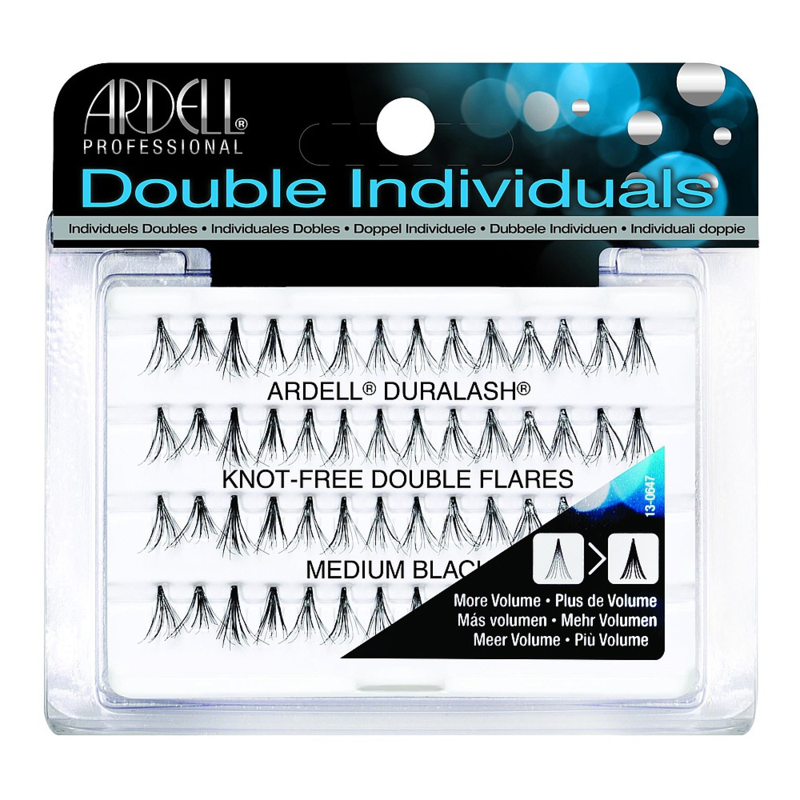 ARDELL EYELASHES KNOT-FREE DOUBLE UP FLARES MEDIUM BLACK