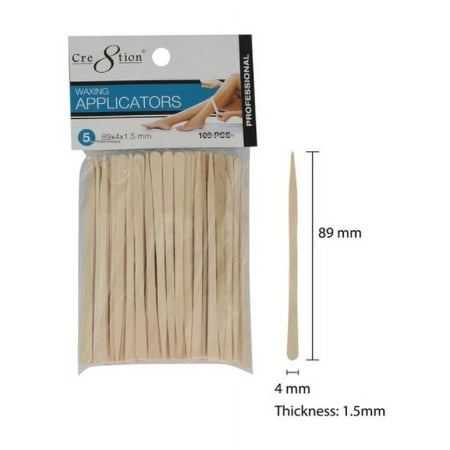 CRE8TION WAXING APPLICATORS 89X4X1.5 MM 100PCS