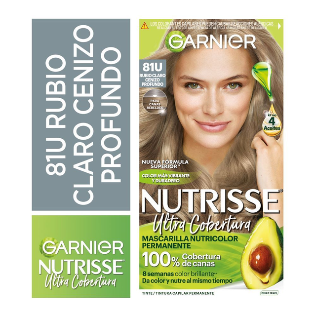 GARNIER HAIR COLOR 81U RUBIO CLARO CENIZO PROFUNDO