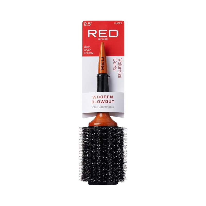 RED BY KISS WOODEN BLOWOUT BRUSH 2.5'' HH221