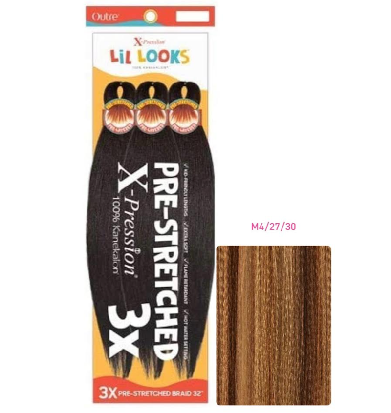 Outre X-Pression - Lil Looks - Pre Stretched Calming Braid 32" 3X COLOR M4/27/30