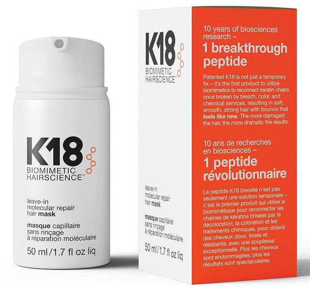 K18 BIOMIMETIC HAIRSCIENCE LEAVE IN REPAIR HAIR MASK 1.7FL OZ