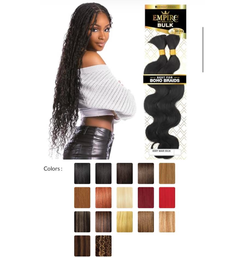 SENSATIONNEL EMPIRE BULK BOHO BRAID 18'' BODY WAVE COLOR 1B