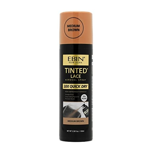 EBIN NEW YORK TINTED LACE MEDIUM BROWN 3.38FL OZ