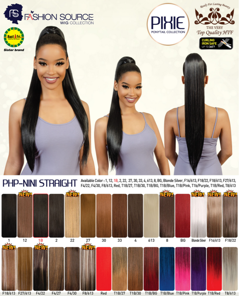FASHION SOURCE PHP NINI STRAIGHT PONYT. COLOR 12