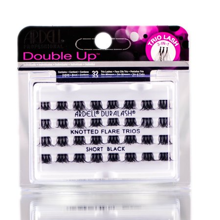 ARDELL EYELASHES KNOTTED TRIO DOUBLE UP SHORT BLACK