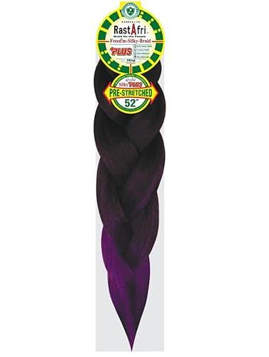 RASTAFRI SILKY BRAID 52'' PLUS COLOR BT1B/PURPLE