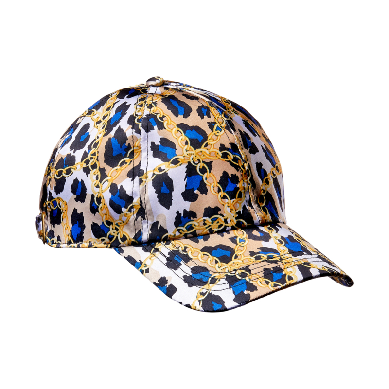 RED BY KISS SILKY BASEBALL CAP LUXE LEOPARD FH015
