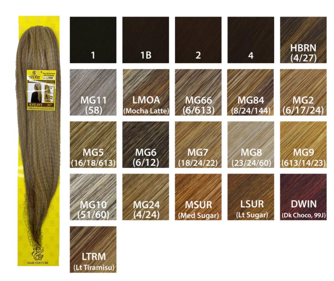 HAIR COUTURE AVANTI CLAW CLIP+DRAW STRING PONYTAIL KAILANY 22'' COLOR 2
