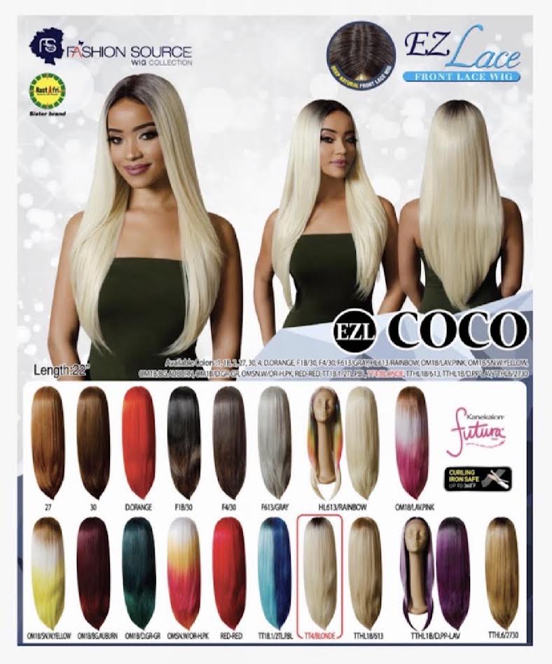 GOLDEN STATE FASHION SOURCE EZ SYNTHETIC LACE FRONT WIG EZL-COCO COLOR 1