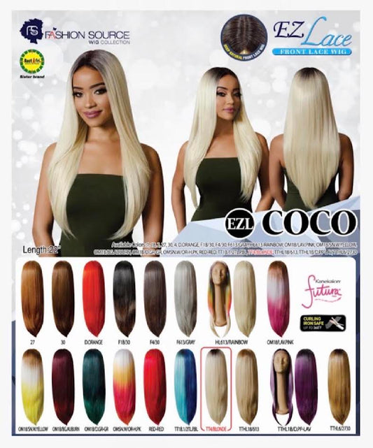 GOLDEN STATE FASHION SOURCE EZ SYNTHETIC LACE FRONT WIG EZL-COCO COLOR 1