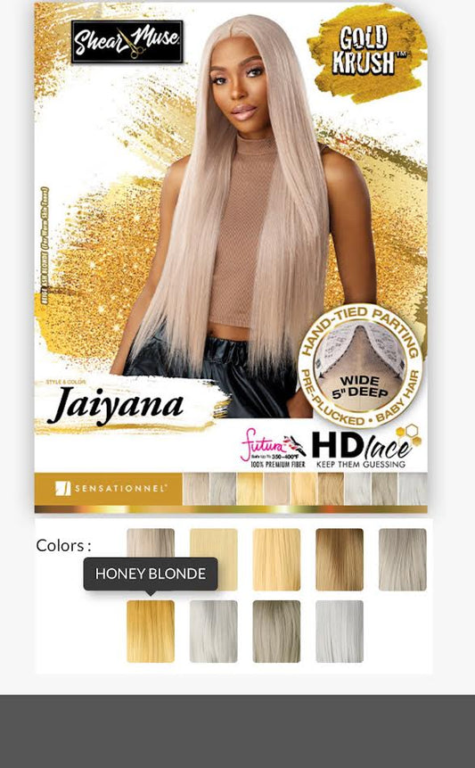 SENSATIONNEL EMPRESS HD LACE WIG JAIYANA COLOR DUSTY BLONDE