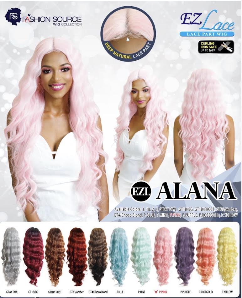 GOLDEN STATE FASHION SOURCE EZ SYNTHETIC LACE FRONT WIG EZL-ALANA COLOR GT1B/BG
