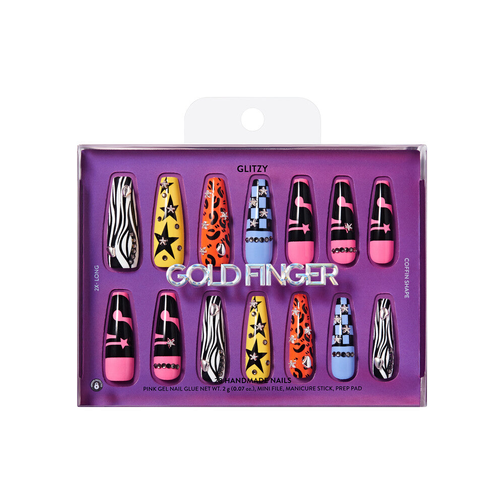 KISS NAIL GOLD FINGER 28 HAND MADE NAILS GFH31 THE SEASON