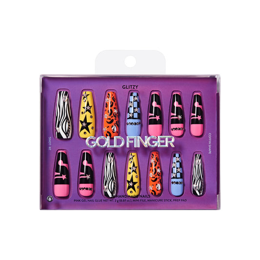 KISS NAIL GOLD FINGER 28 HAND MADE NAILS GFH31 THE SEASON