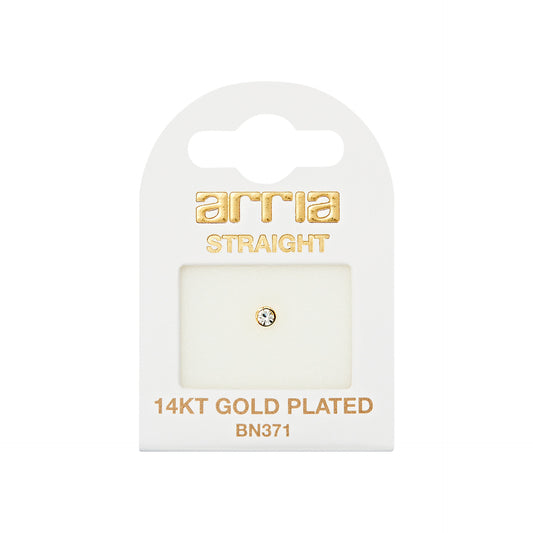 ARRIA BY KISS BN371 GOLD NOSE STRAIGHT STONE 2.5MM