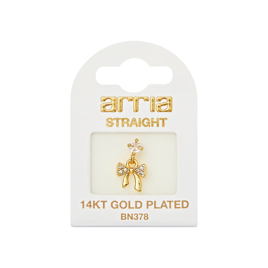 ARRIA BY KISS BN378 GOLD NOSE STRAIGHT DANGLE BOW
