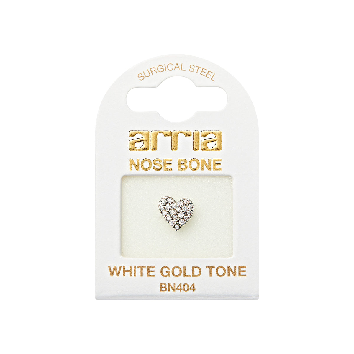 ARRIA BY KISS BN404 W.G NOSE BONE HEART