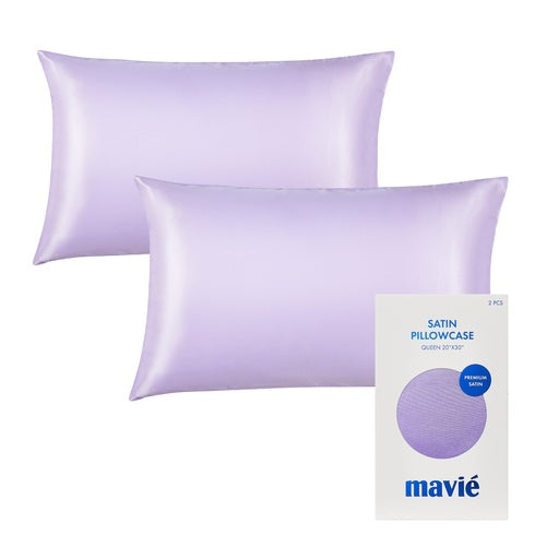 MAVIE SATIN PILLOWCASE QUEEN 20 ''X30'' LAVENDAR BED31