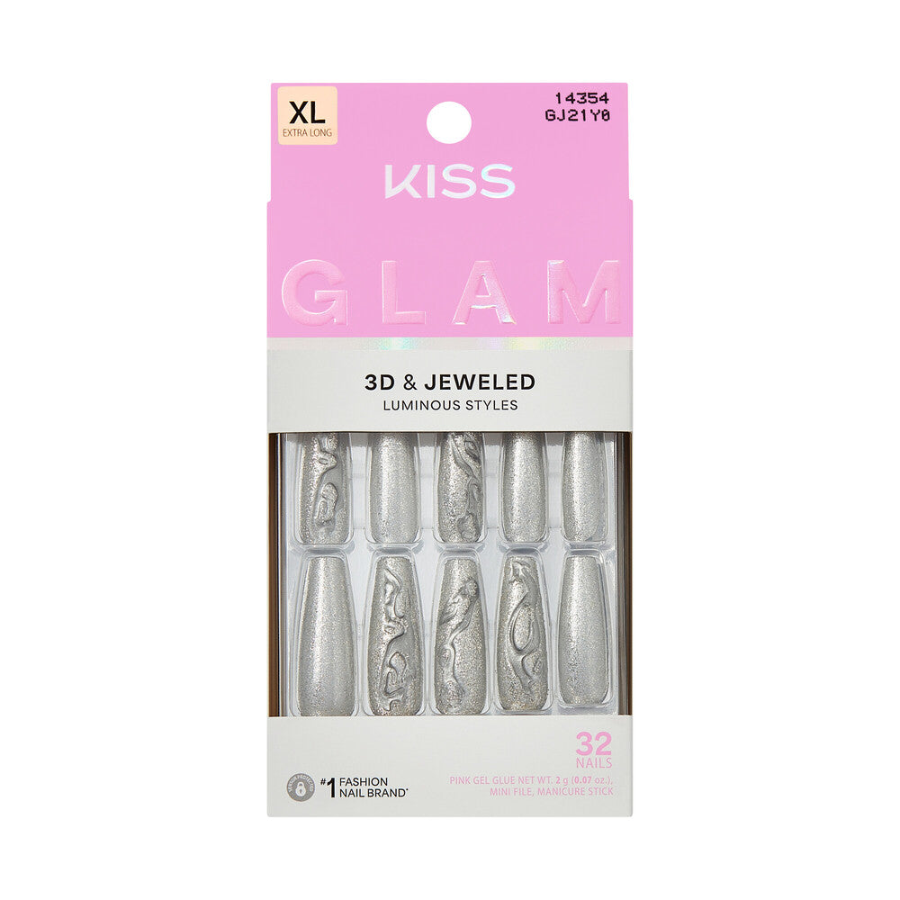KISS NAIL GLAM 3D & JEWELED GJ21Y0