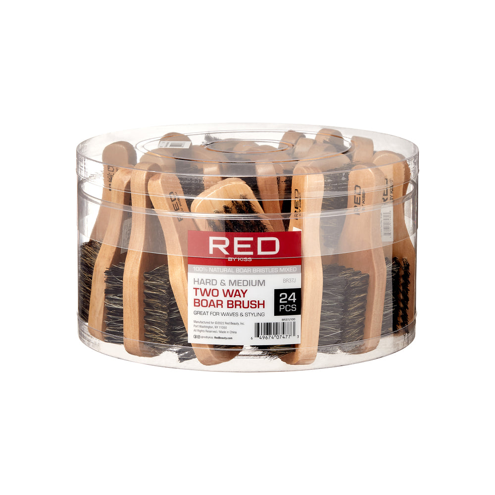 RED BY KISS TWO WAY BOAR BRUSH BR37J