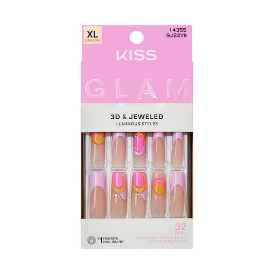 KISS NAIL GLAM 3D & JEWELED GJ22Y0