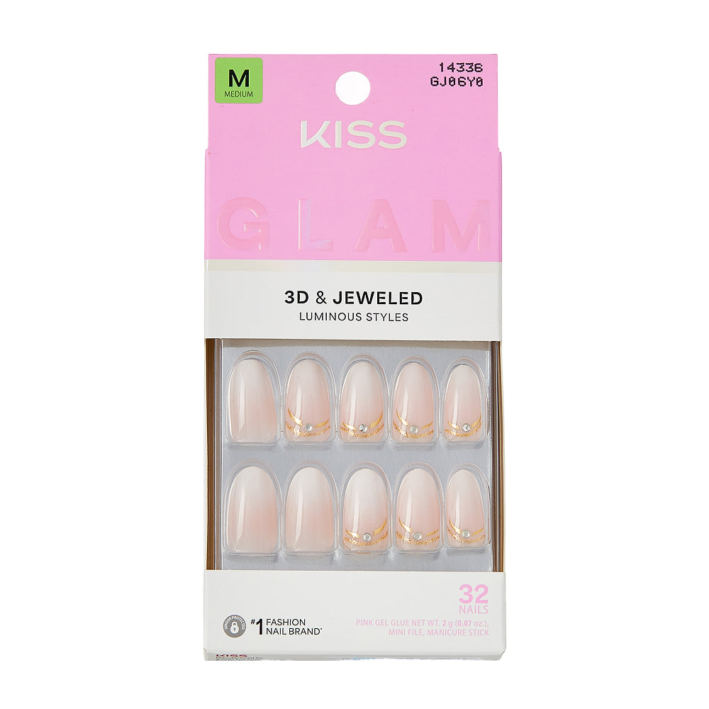 KISS NAIL GLAM 3D & JEWELED GJ06Y0