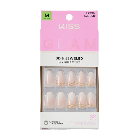 KISS NAIL GLAM 3D & JEWELED GJ06Y0