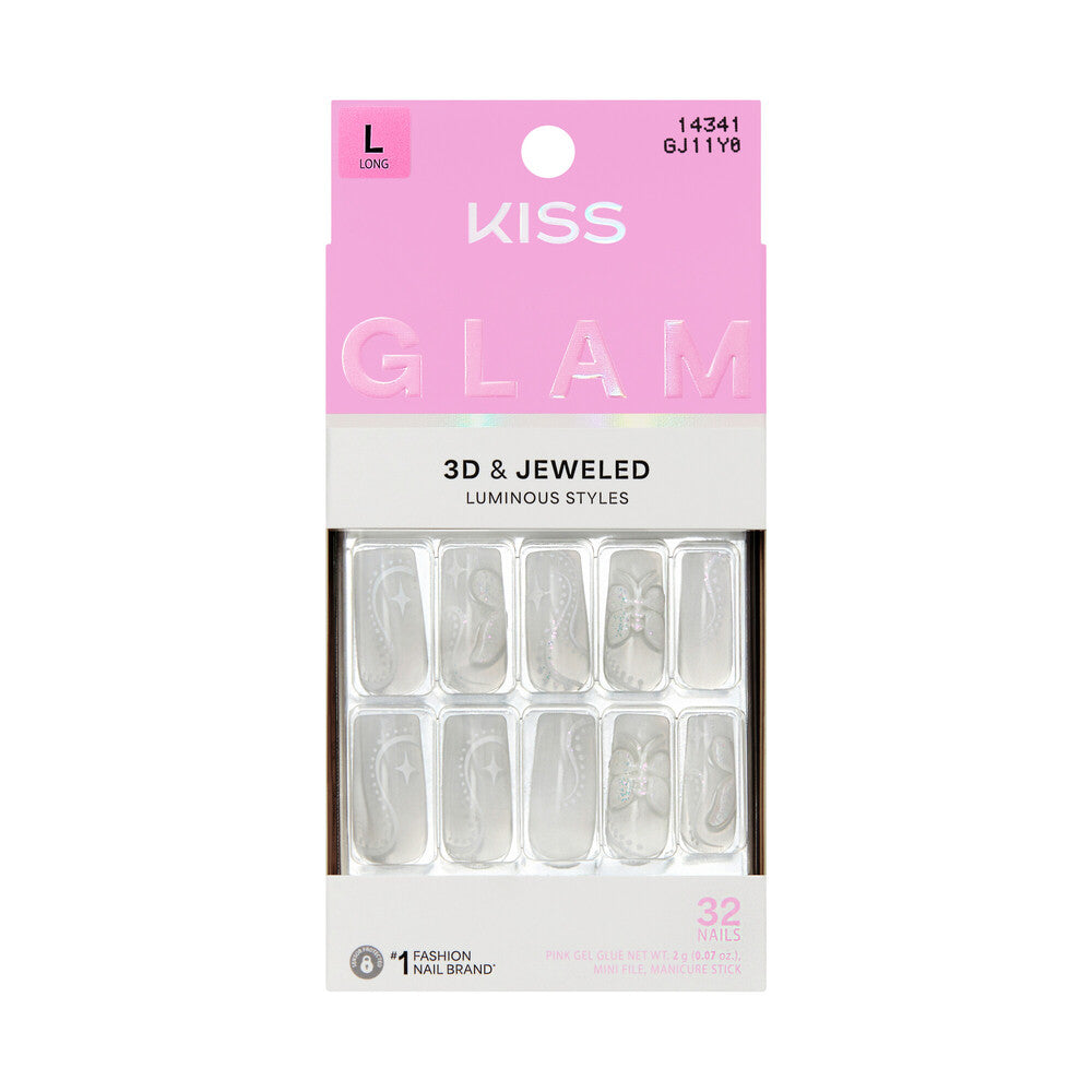 KISS NAIL GLAM 3D & JEWELED GJ11Y0
