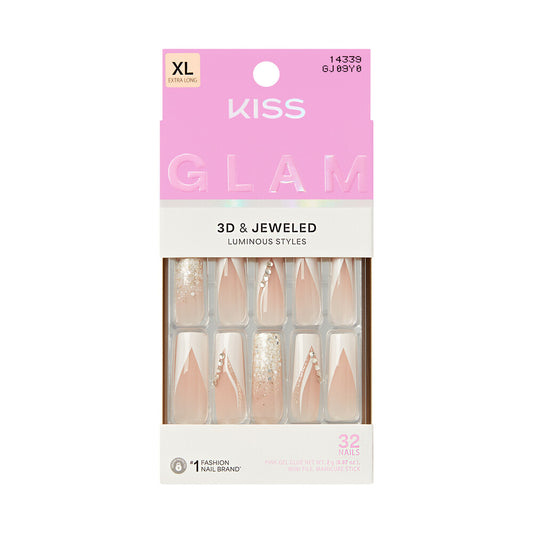 KISS NAIL GLAM 3D & JEWELED GJ09Y0