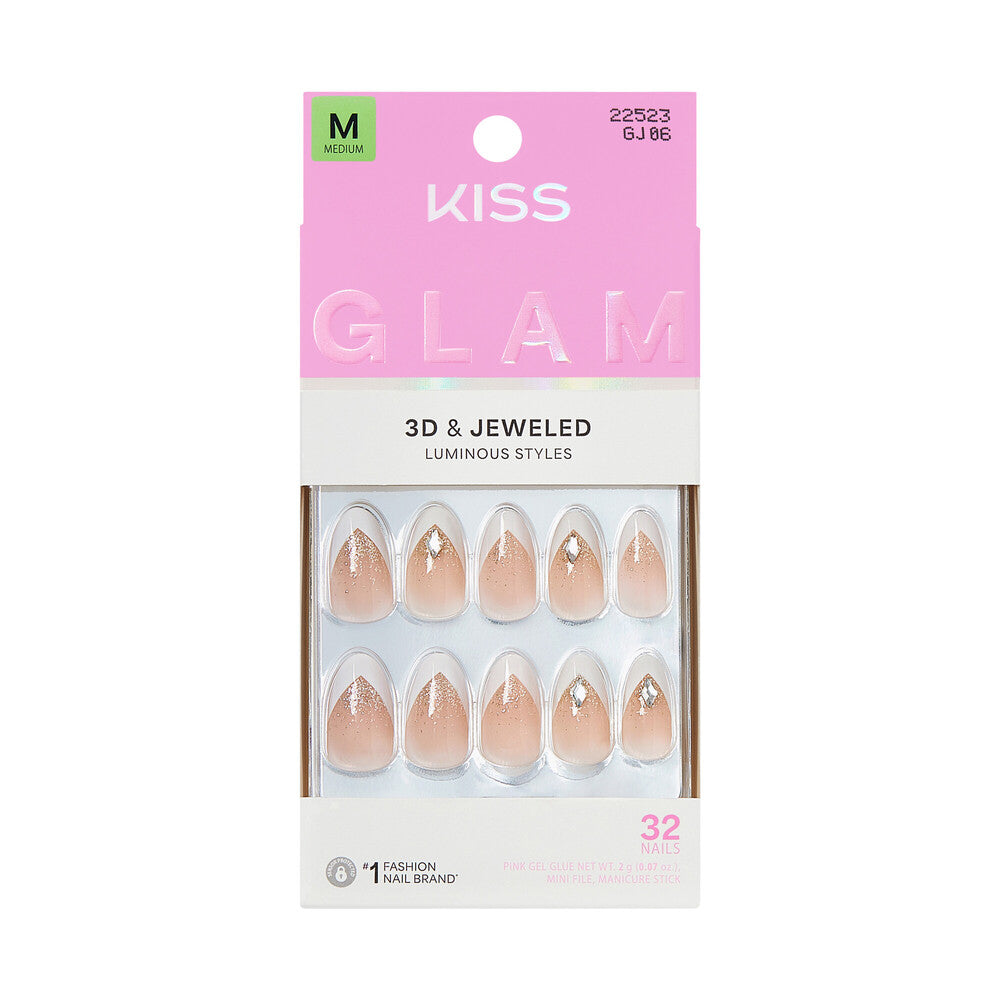 KISS NAIL GLAM 3D & JEWELED GJ06