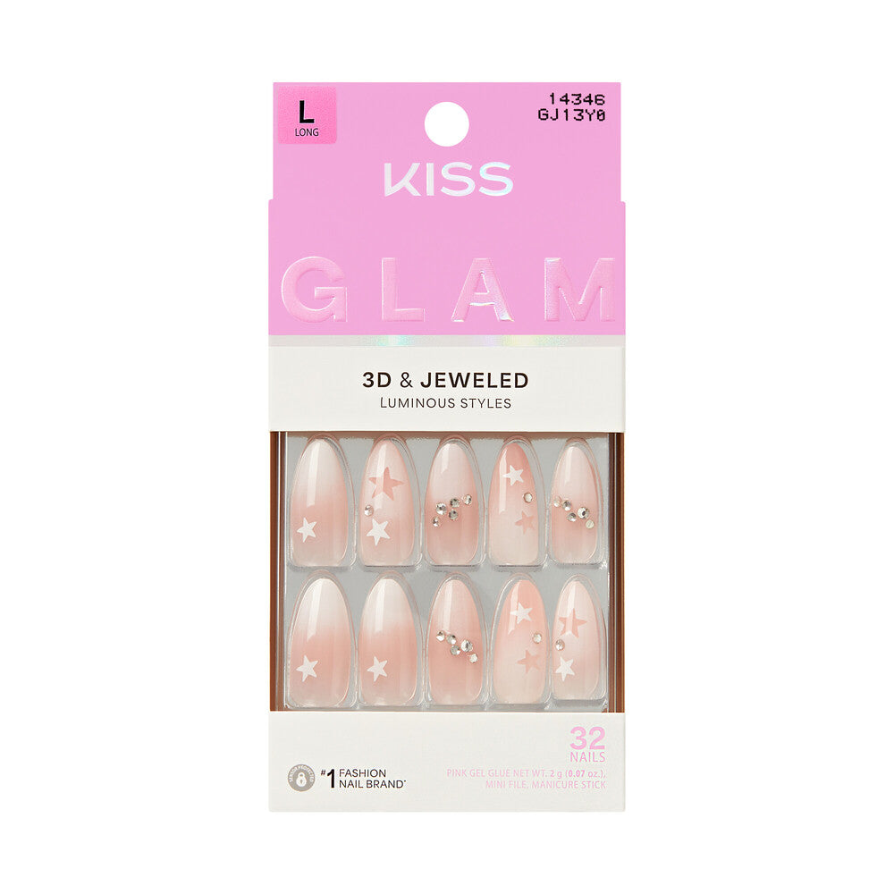 KISS NAIL GLAM 3D & JEWELED GJ13Y0