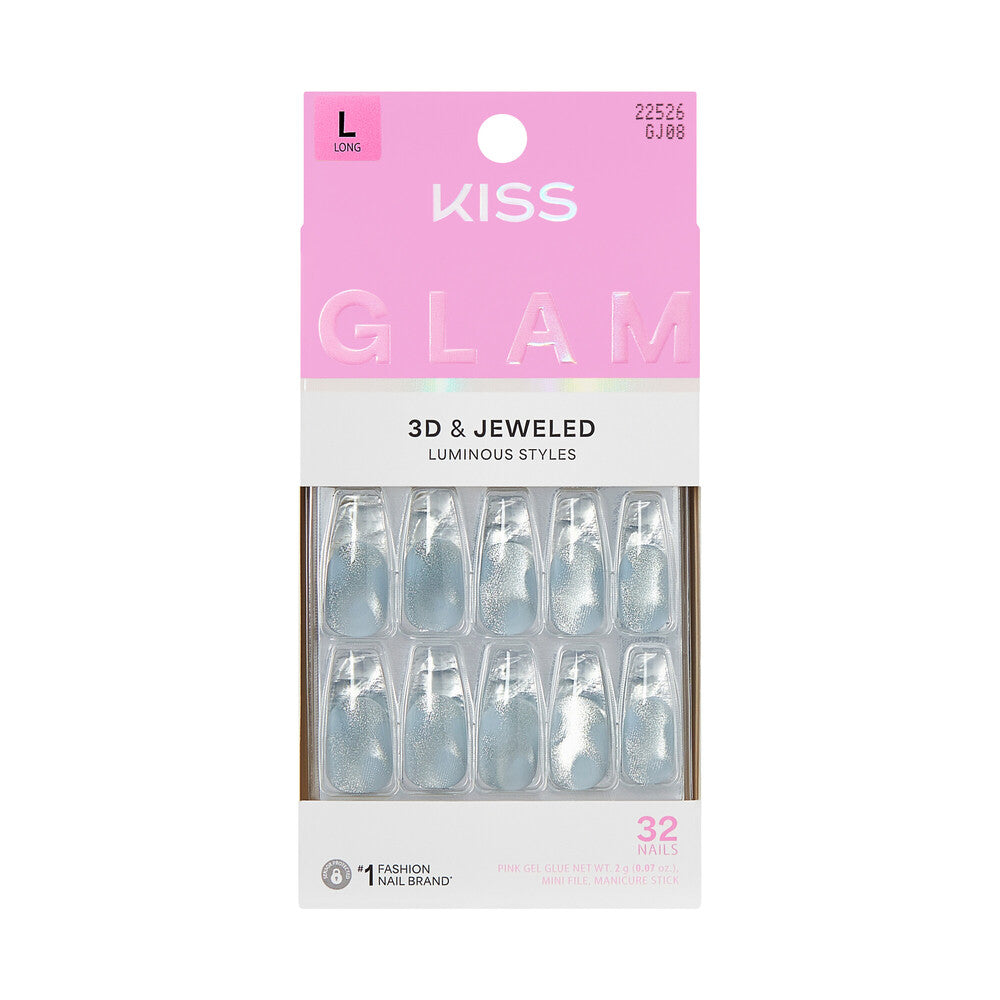 KISS NAIL GLAM 3D & JEWELED GJ08