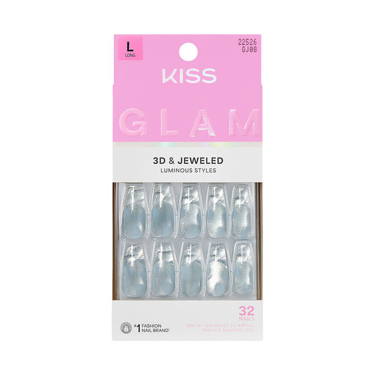 KISS NAIL GLAM 3D & JEWELED GJ08